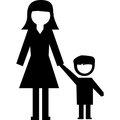 Teacher Woman With Little Boy Icons Free Download