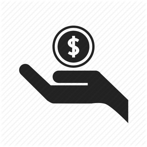 Coin, Dollar, Finger, Give, Hand, Money, Offer, Share, Thumbs Icon