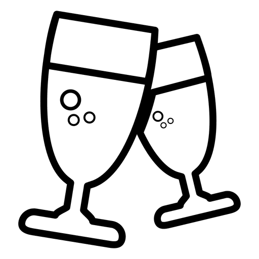 Wine Glasses Line Icon
