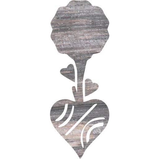 Weathered Wood Heart Icon