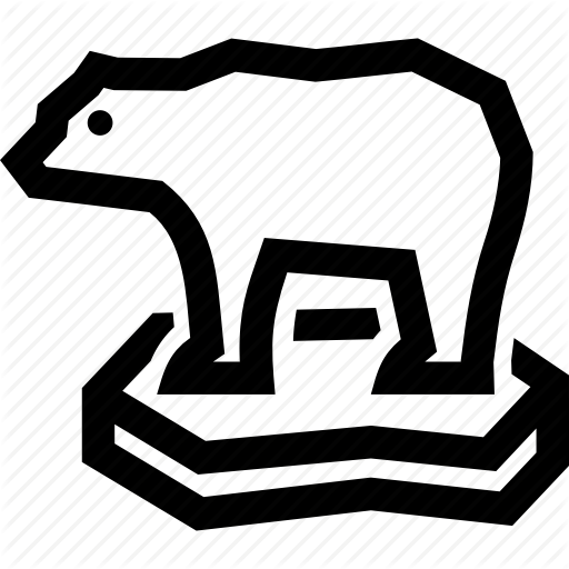 Global Warming, Ice Floe, Polar Bear Icon