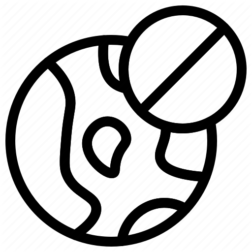 Block, Disable, Earth, Globe Icon