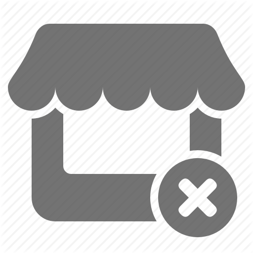 Cancel, Market, Outlet, Remove, Retail, Shop, Store Icon
