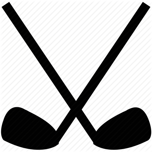 Clubs, Equipment, Golf Clubs, Hockey, Sports, Sticks Icon