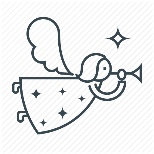 Angel, Christmas, Good News, Star, Xmas Icon