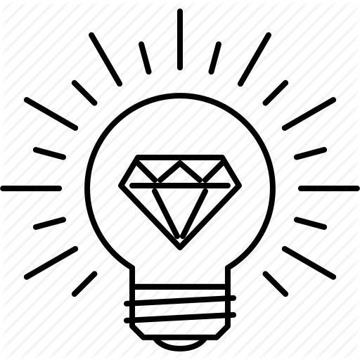 Bulb, Creative, Diamond, Good, Great, Idea, Smart Icon
