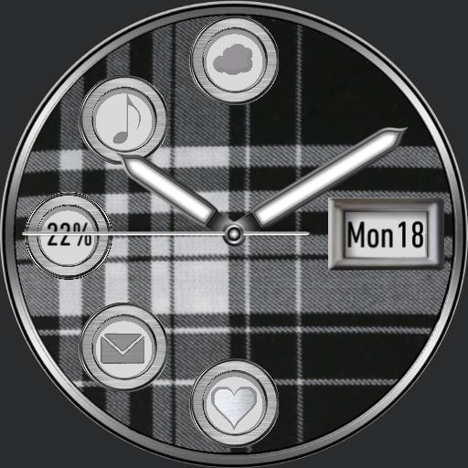 Tartan Pattern Watch Multi Screen With App Launcher For Samsung
