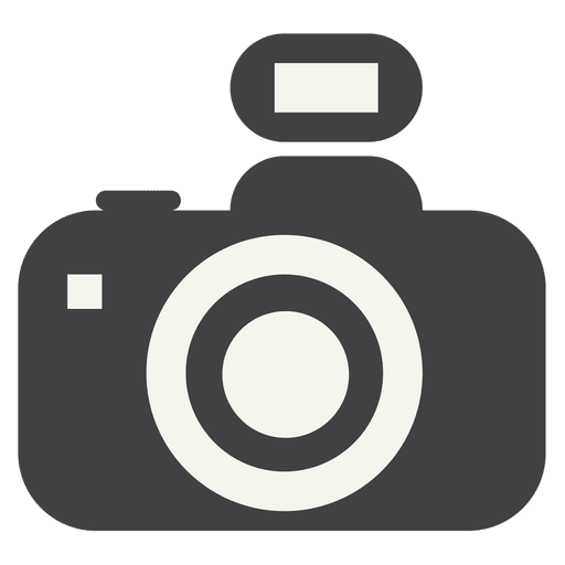 Flat Camera Icon With Flash