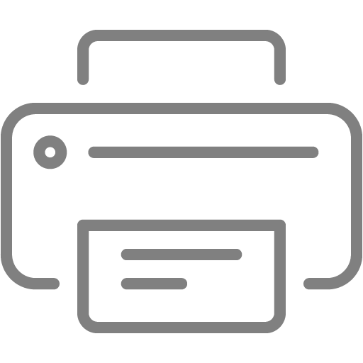 Gray Printer Icon