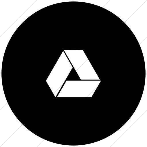 Flat Circle White On Black Foundation Social Drive Icon