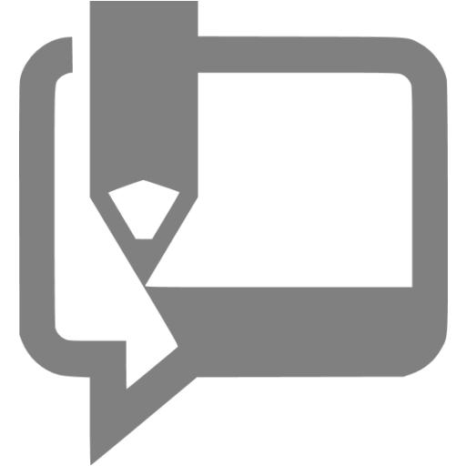 Gray Google Blog Search Icon