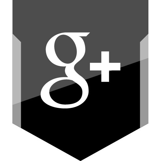 Google Plus Free Silver Shield Social Media Icon