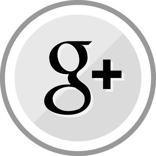 Free Google Plus Sleek Silver Round Social Media Icon
