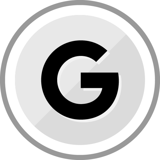 Free Google Sleek Silver Round Social Media Icon