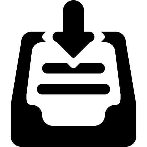 Black Inbox Icon