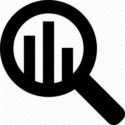 Chart, Graph, Inspection, Magnifier, Magnifying Glass, Statistics Icon