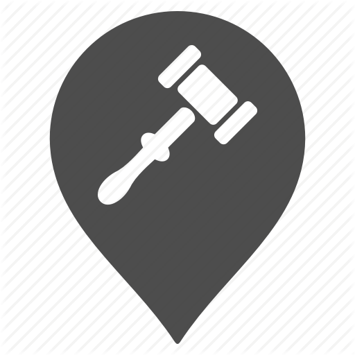 Auction, Bid Action, Hammer, Judge Location, Lawyer, Map Marker