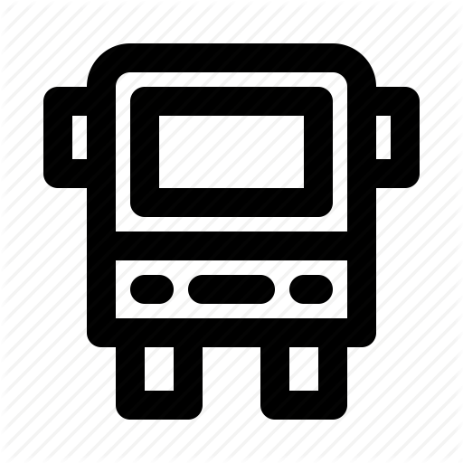 Bus, City, Front, Locations, Map, Town Icon