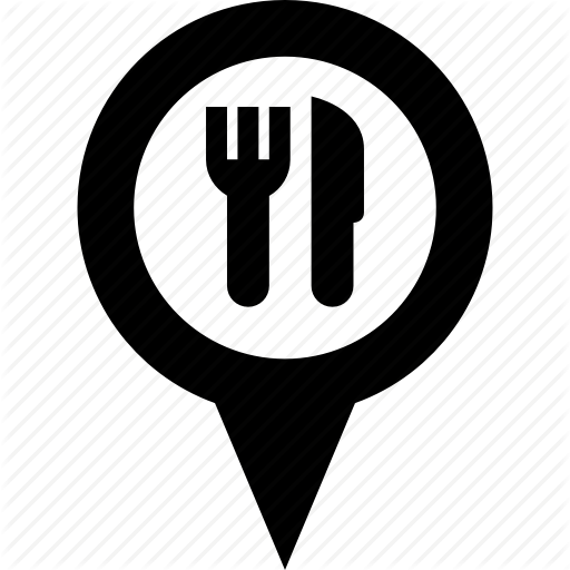Address, Circle, Destination, Eatery, Map, Pin, Restaurant Icon
