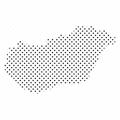 Dot, Dots, Dotted, Hungary, Map Icon
