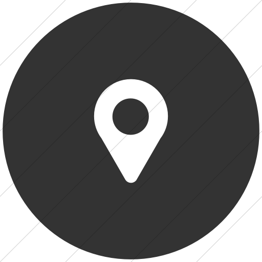 Flat Circle White On Dark Gray Foundation Marker Icon