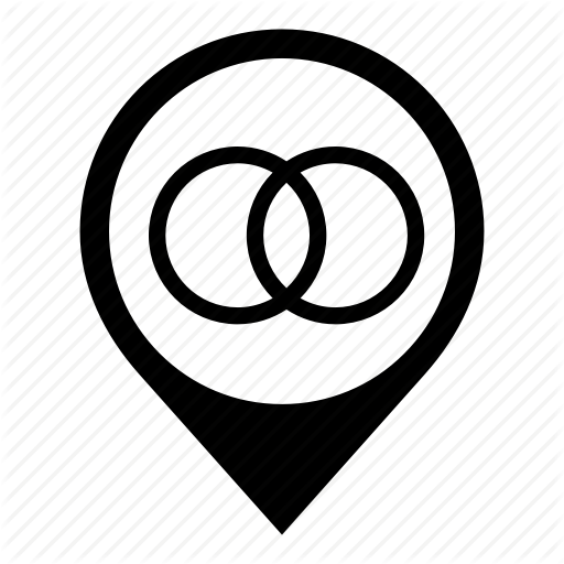 Diamond Ring, Map Marker, Wedding, Wedding Location Icon