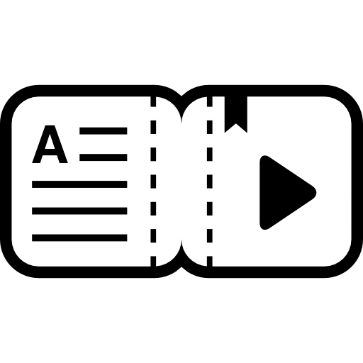 Book Opened With Play Button Icons Free Download