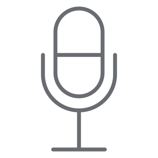 Multimedia Microphone Stroke Icon