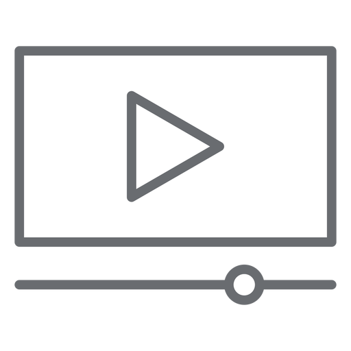 Video Player Interface Stroke Icon