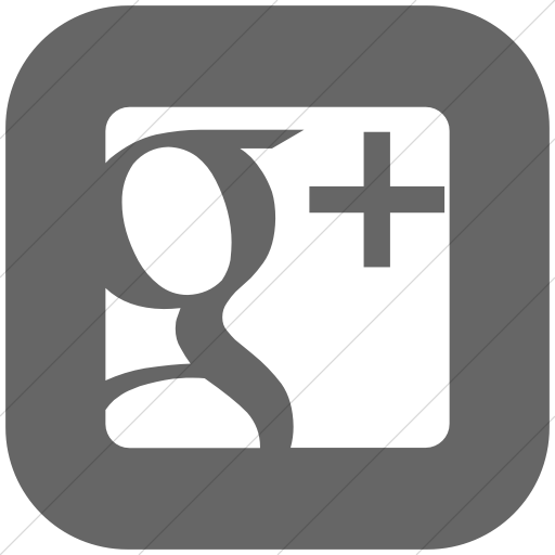 Flat Rounded Square White On Gray Raphael Google Plus Icon