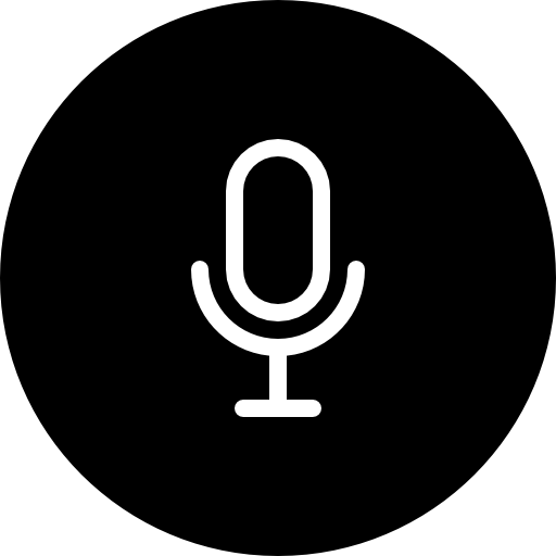 Microphone Voice Tool Circular Black Button Icons Free Download