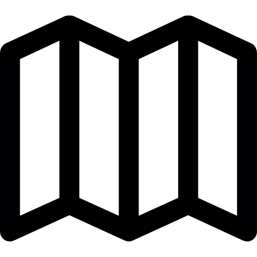 Street, Maps And Flags, Map Silhouette, Folded Paper, Map Icon