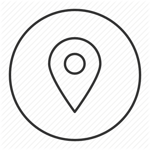 Grey, Here, Location, Point, Round, Transparent Icon