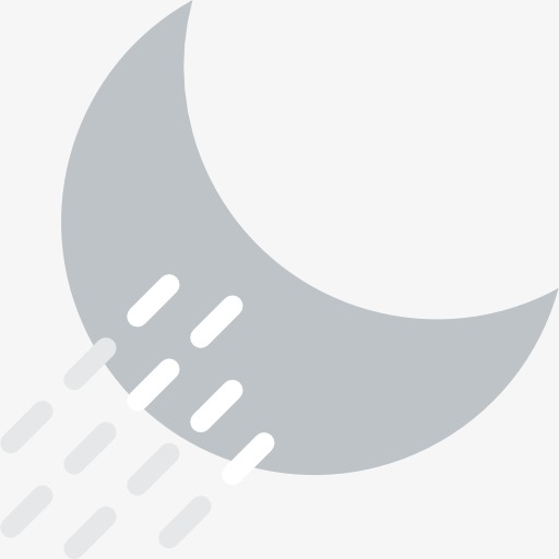 Weather Icon, Weather Clipart, Moon, Cloudy Day Png Image