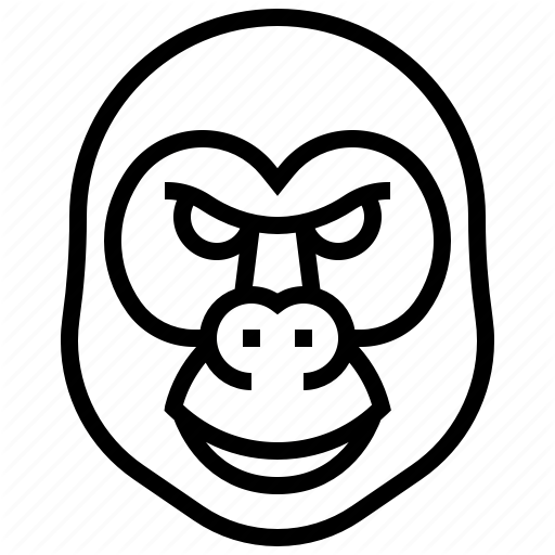 Animal, Ape, Gorilla, Monkey, Wild Icon