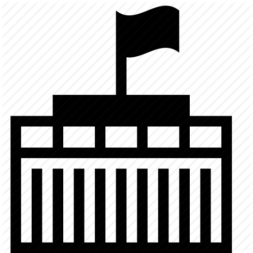 Building, Flag, Government, State Icon