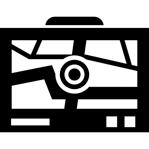 Gps Screen With A Map Icons Free Download