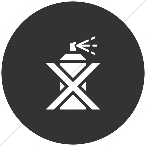 Flat Circle White On Dark Gray Iconathon No Graffiti Icon