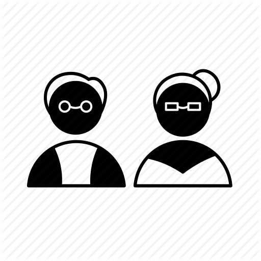 Grandparents Png Black And White Transparent Images