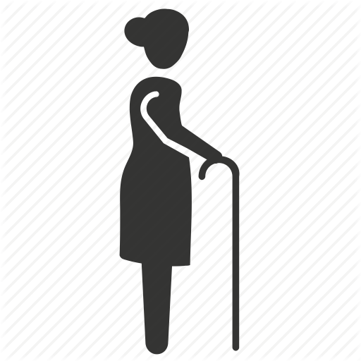 Female, Grandmother, Old, Senior, Woman, Women Icon