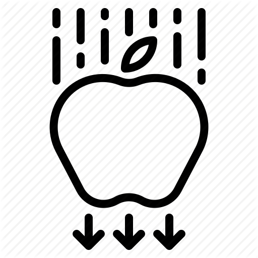 Apple, Falling, Force, Gravity, Physics Icon