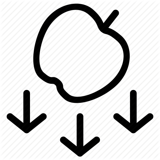 Apple, Gravity, Science Icon