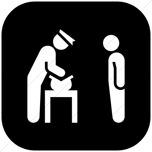 Flat Rounded Square White On Black Iconathon Security