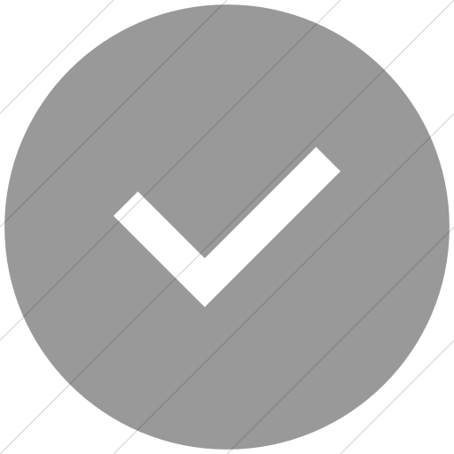 Flat Circle White On Light Gray Raphael Check Mark Icon