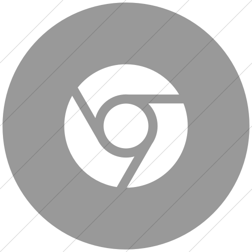 Flat Circle White On Light Gray Social Media Chrome Icon