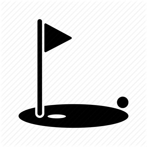 Ball, Equipment, Flag, Golf, Green, Hole, Sports Icon