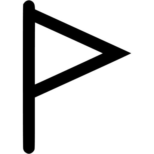 Black Empty Flag Icon