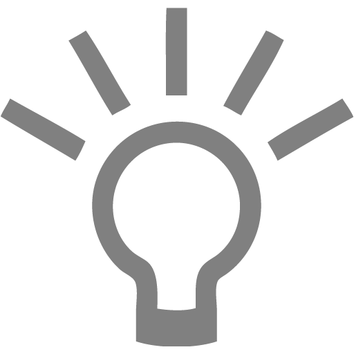 Gray Lightbulb Icon