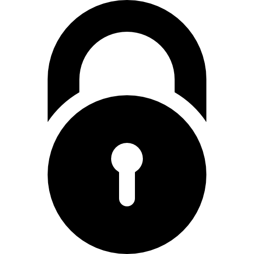 Padlock Of Closed Rounded Circular Shape Icons Free Download