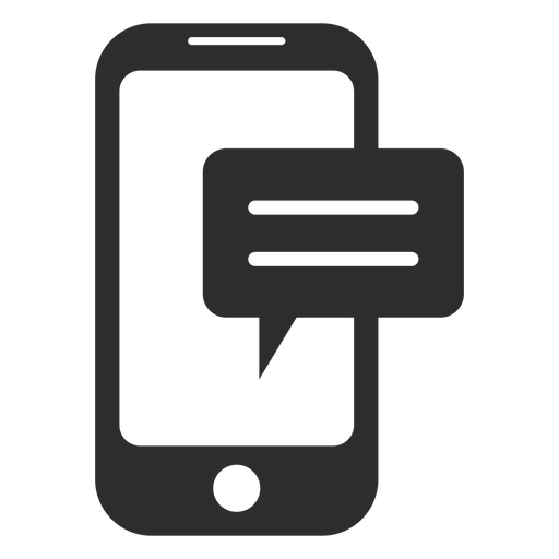Mobile Messaging Black And White Icon